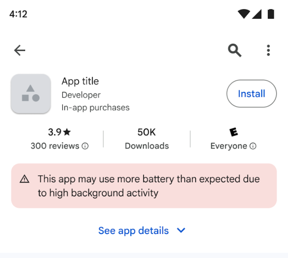 Die Warnung ist deutlich erkennbar. (Bild: Google)